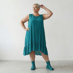 AKH Fashion 7023 Kleid, Petrol