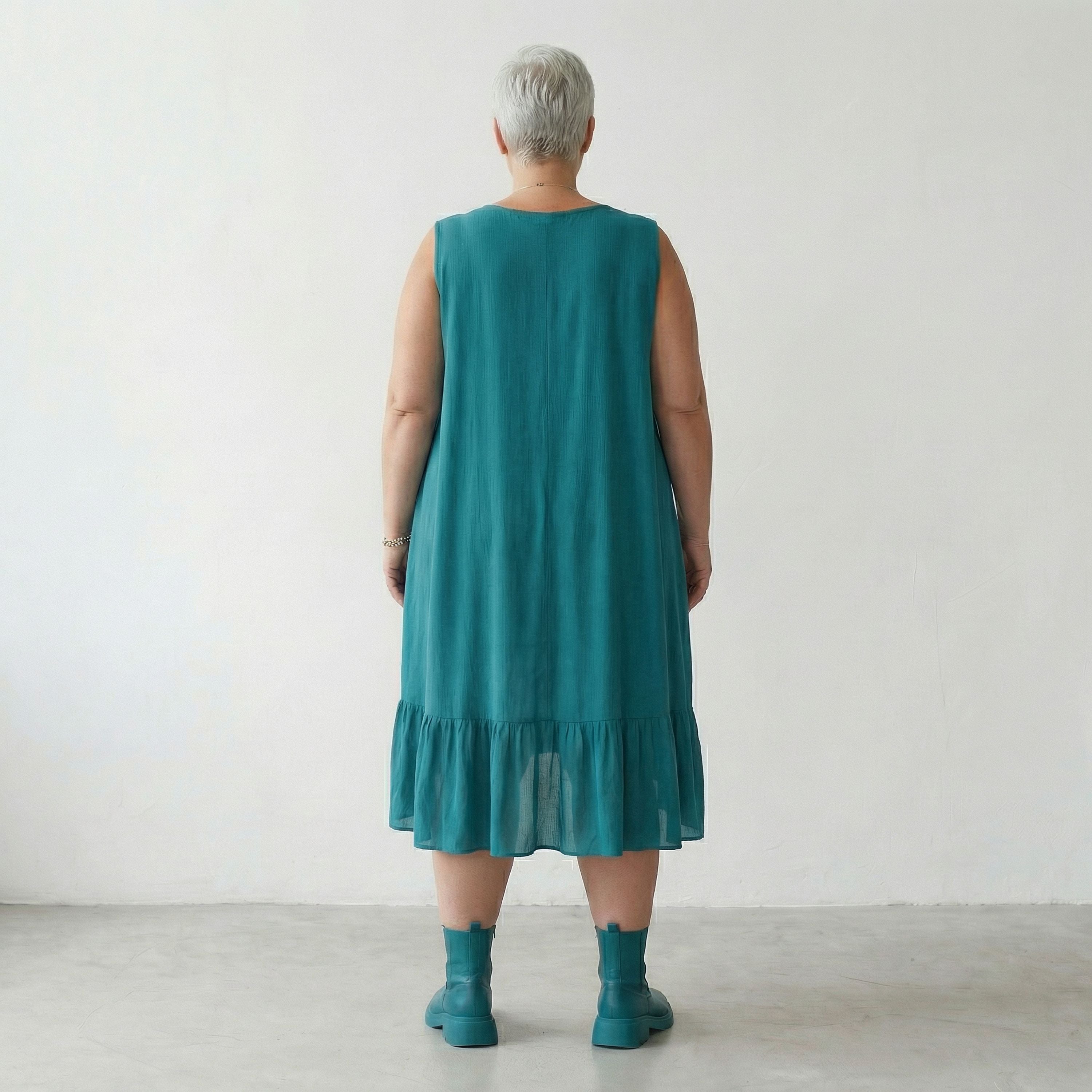 AKH Fashion 7023 Kleid, Petrol
