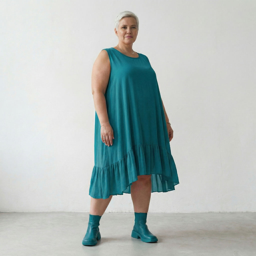 AKH Fashion 7023 Kleid, Petrol
