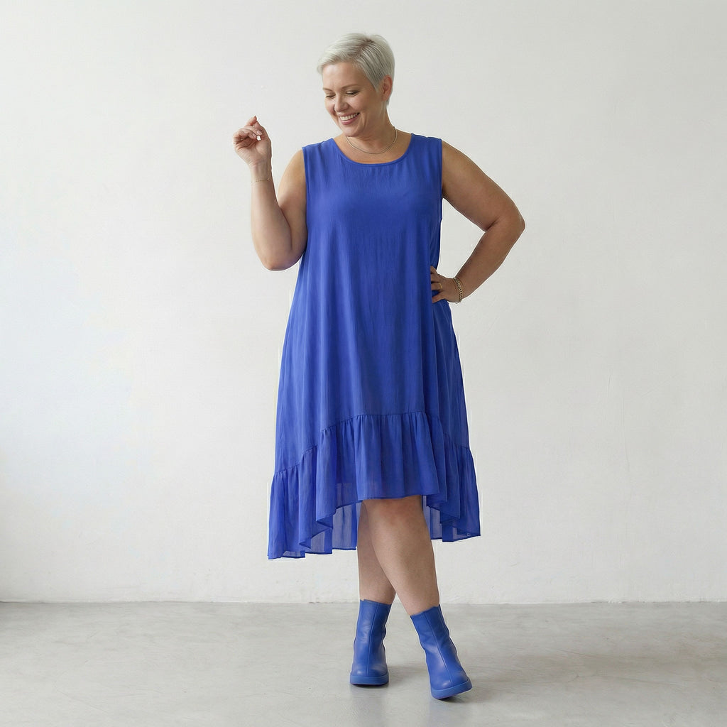 AKH Fashion 7023 Kleid, Royalblau