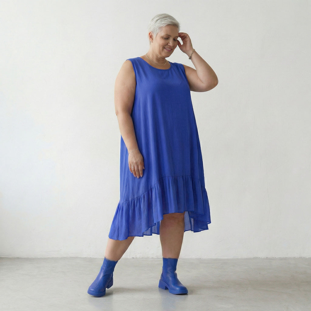 AKH Fashion 7023 Kleid, Royalblau