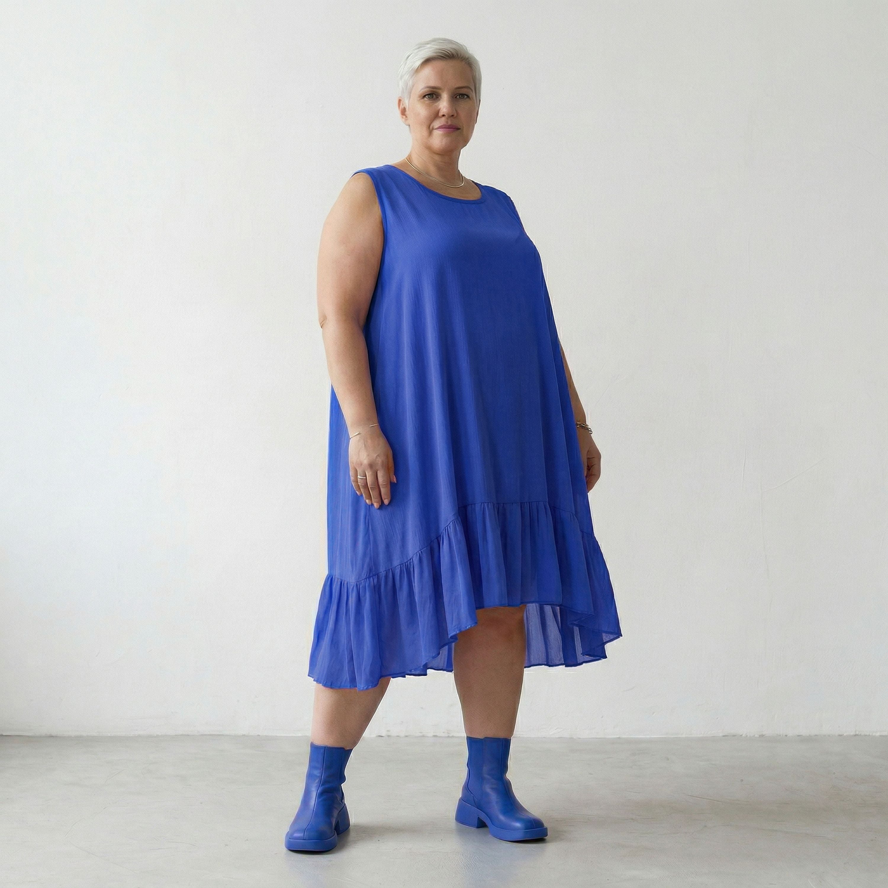 AKH Fashion 7023 Kleid, Royalblau