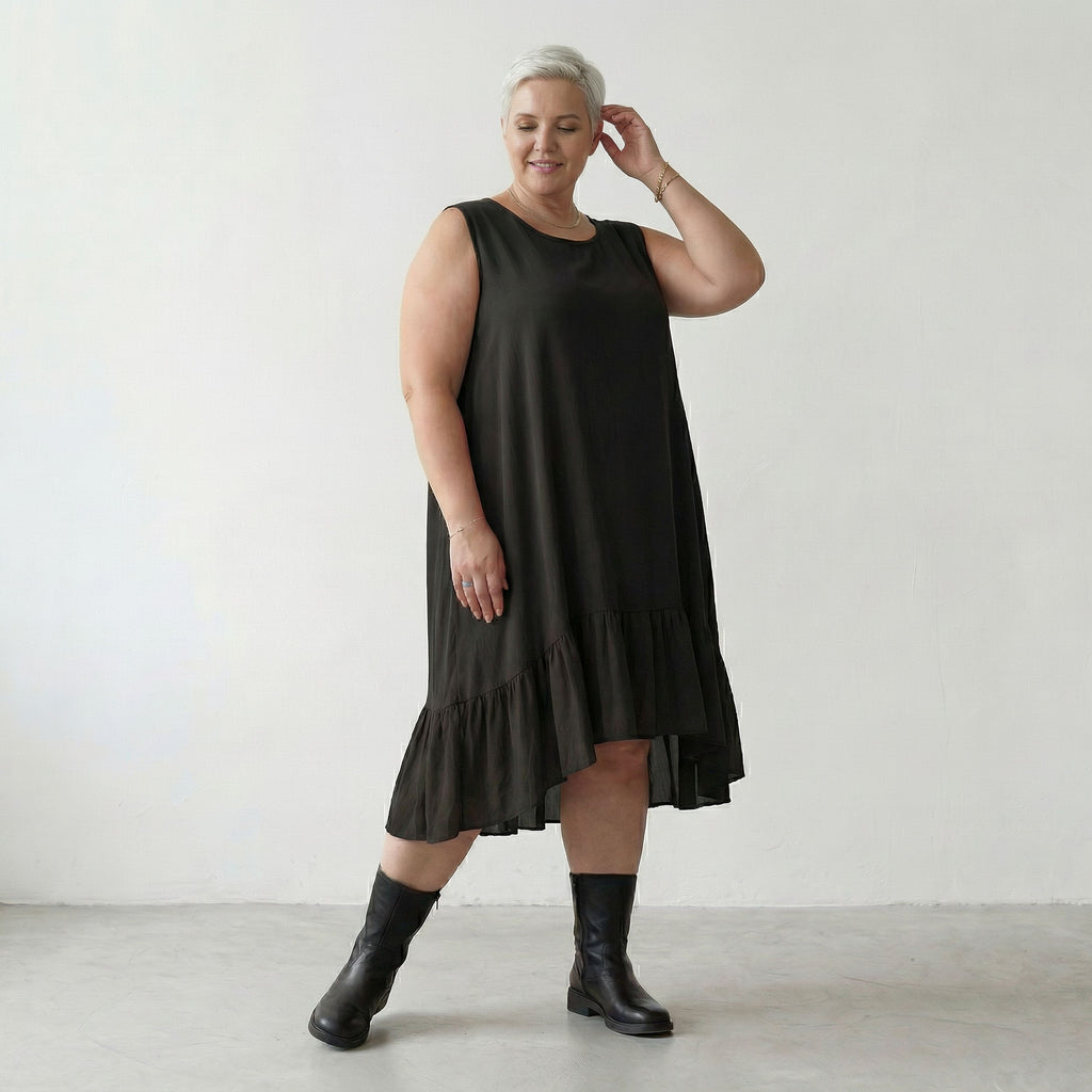 AKH Fashion 7023 Kleid, Schwarz