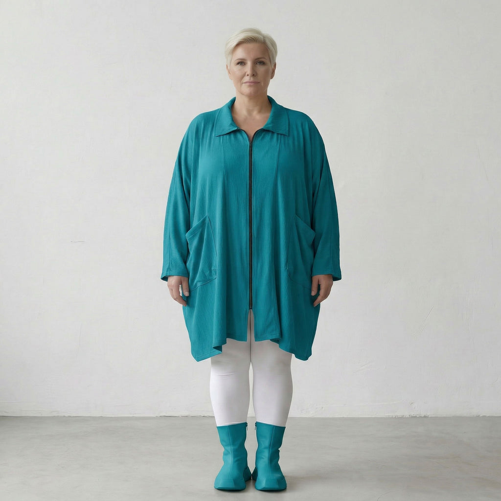 AKH Fashion 7187 Jacke, Petrol