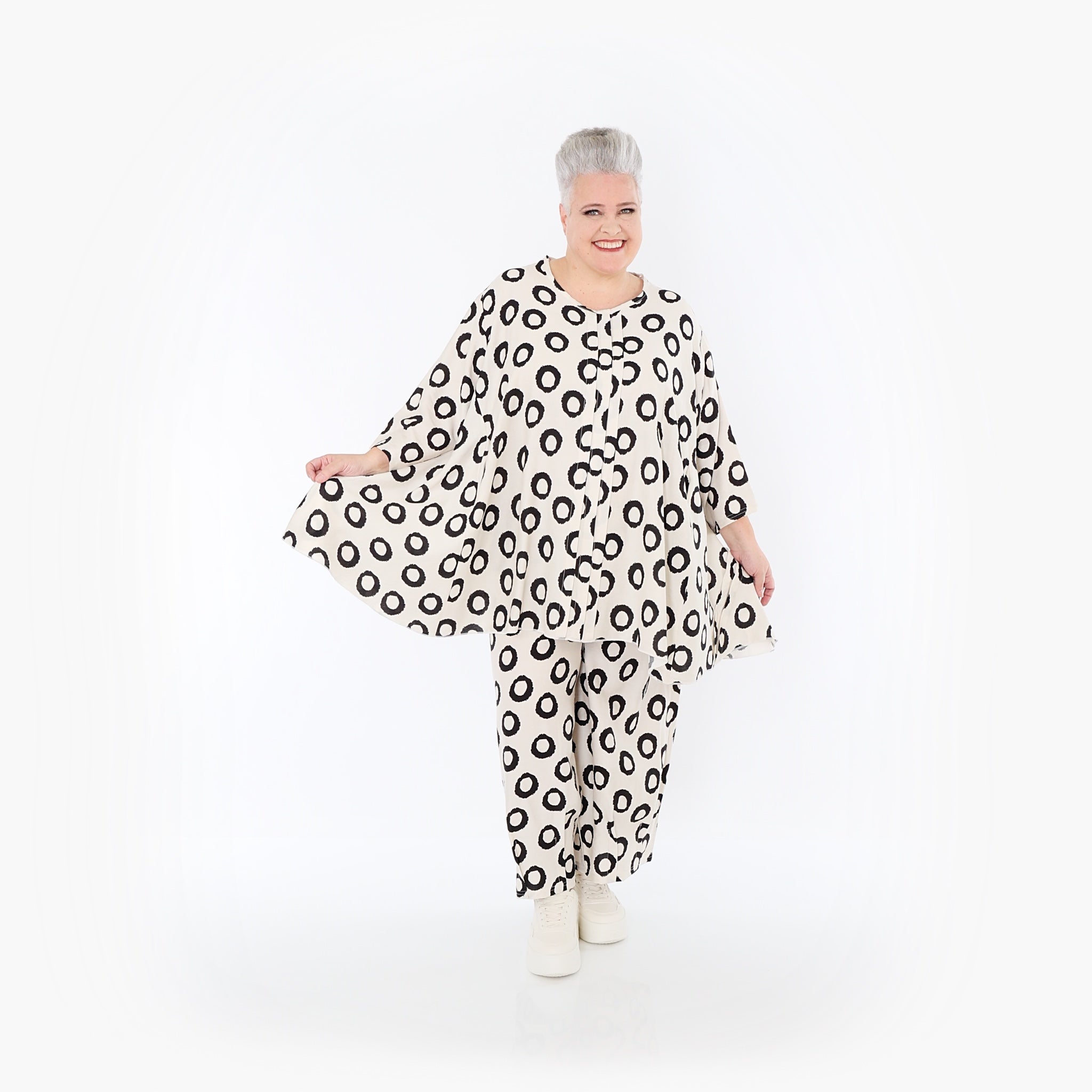 AKH Fashion · Hose · Fiona · 7070 · Ecru/Schwarz
