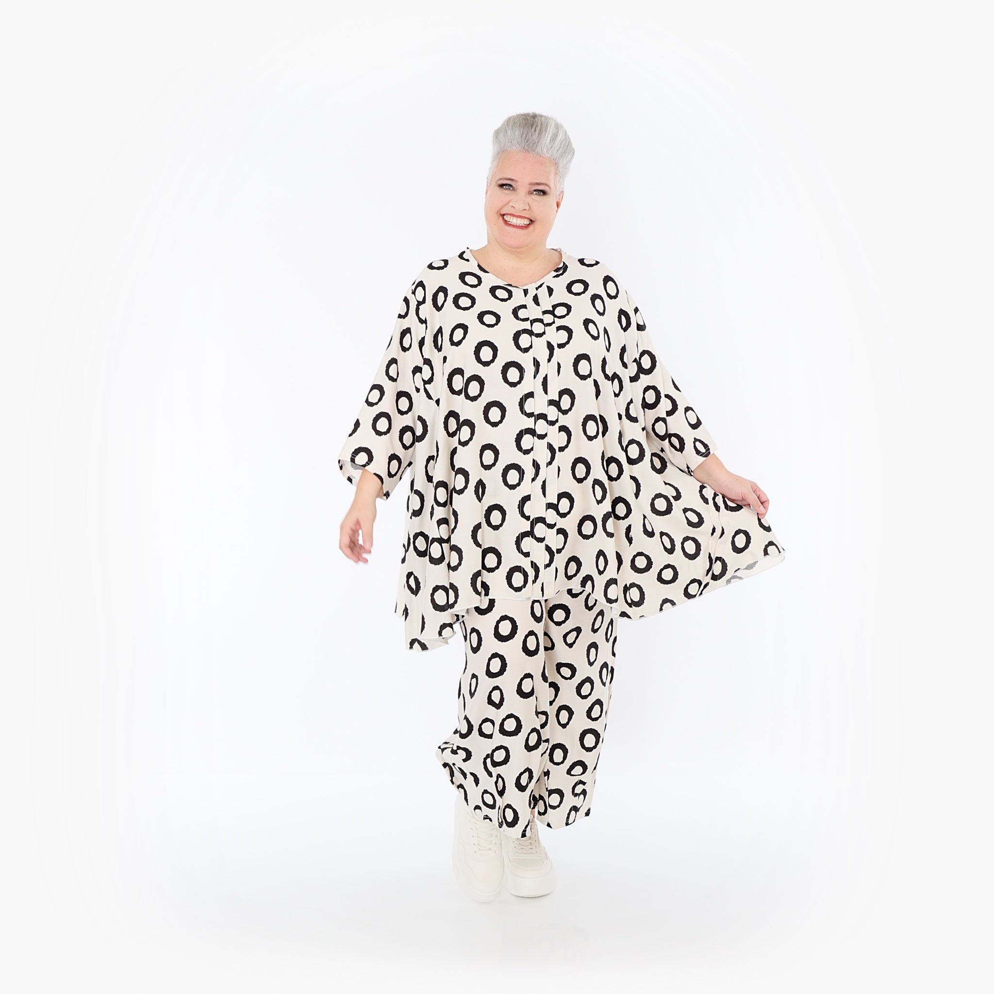 AKH Fashion · Shirt · Fiona · 7069 · Ecru/Schwarz
