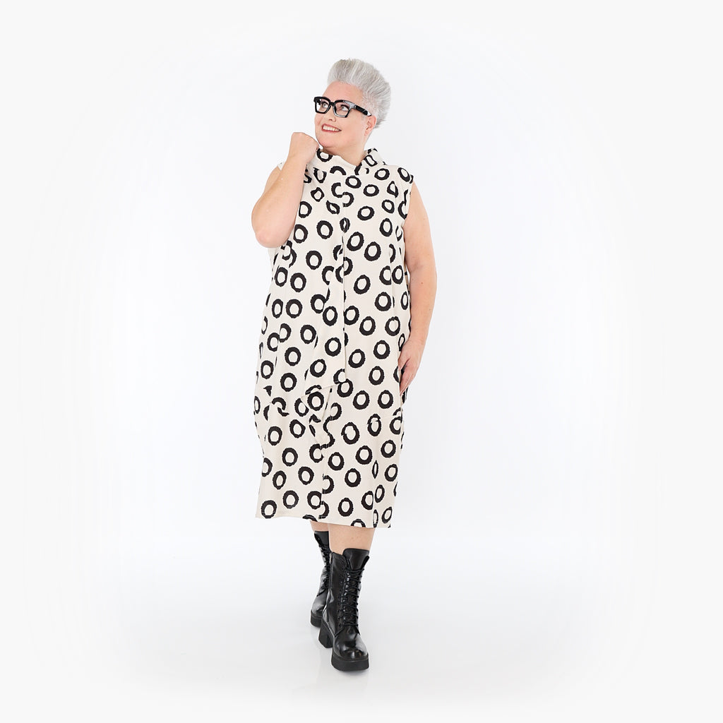 AKH Fashion · Kleid · Fiona · 7072 · Ecru/Schwarz