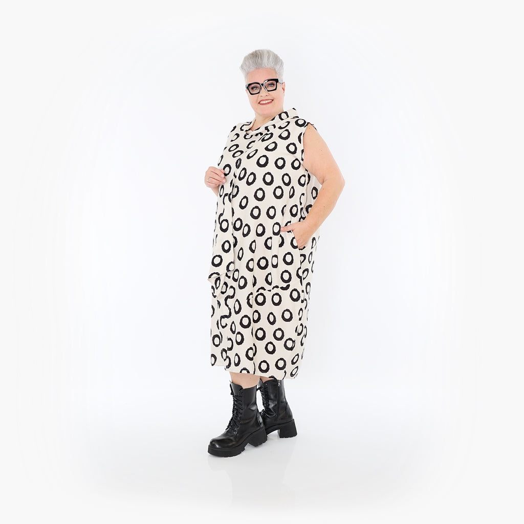 AKH Fashion · Kleid · Fiona · 7072 · Ecru/Schwarz