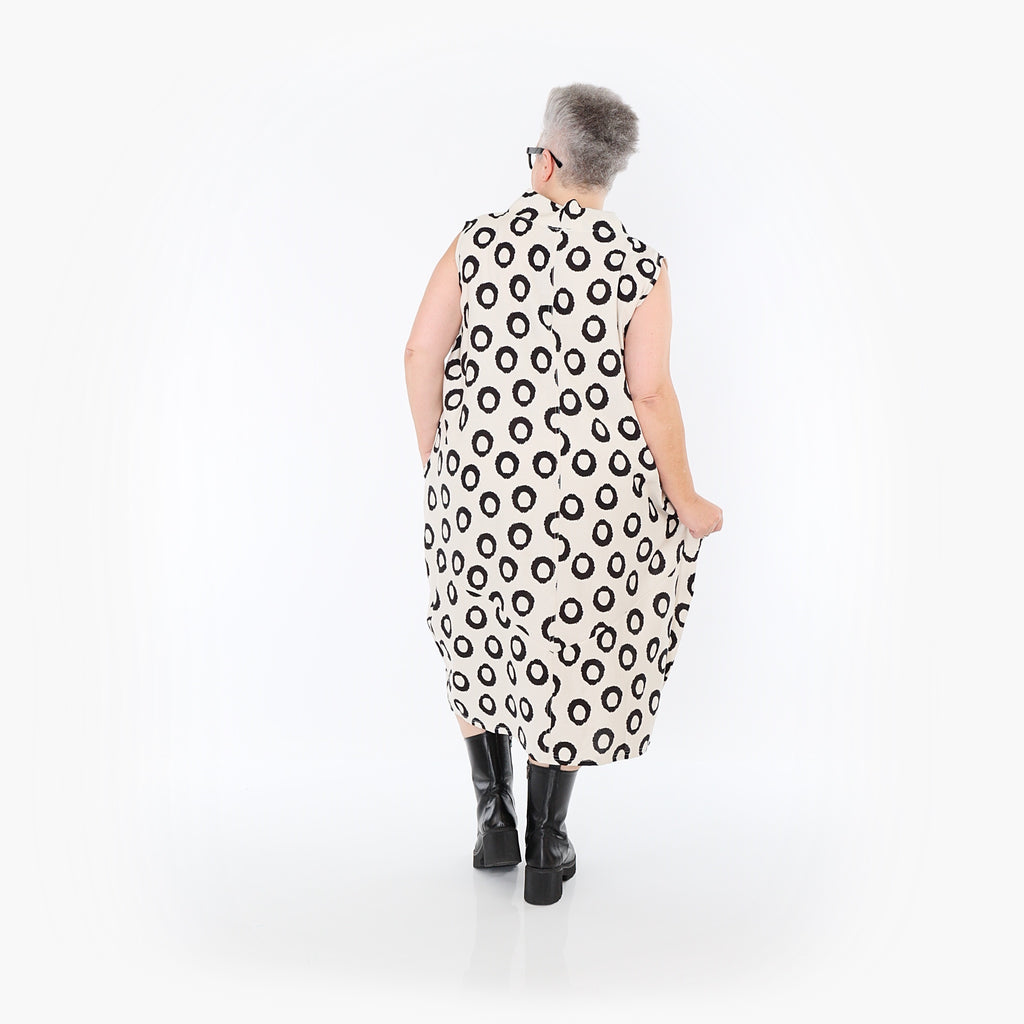 AKH Fashion · Kleid · Fiona · 7072 · Ecru/Schwarz