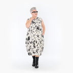 AKH Fashion 7072 Robe, Écru-Noir