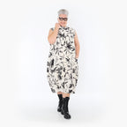 AKH Fashion 7072 Robe, Écru-Noir