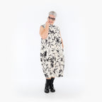 AKH Fashion 7072 Robe, Écru-Noir