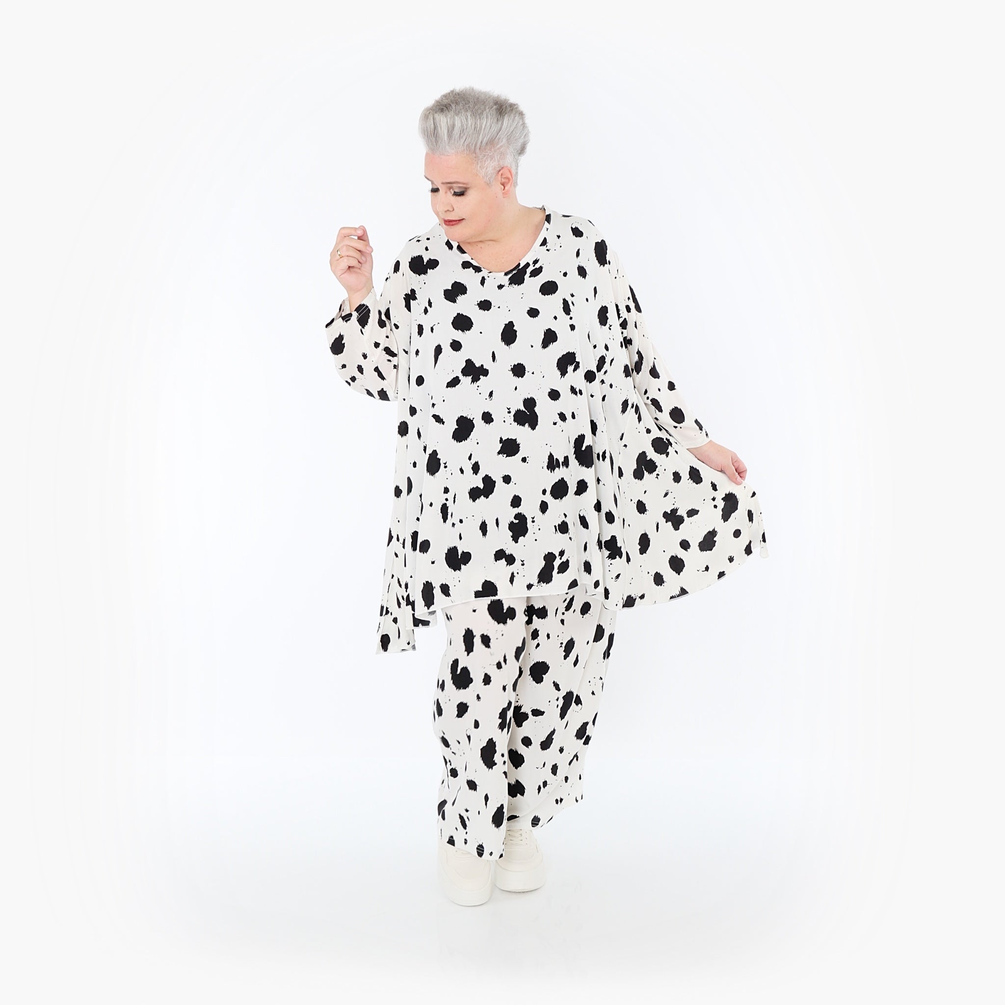 AKH Fashion · Shirt · Marina · 593 · Wit/Zwart