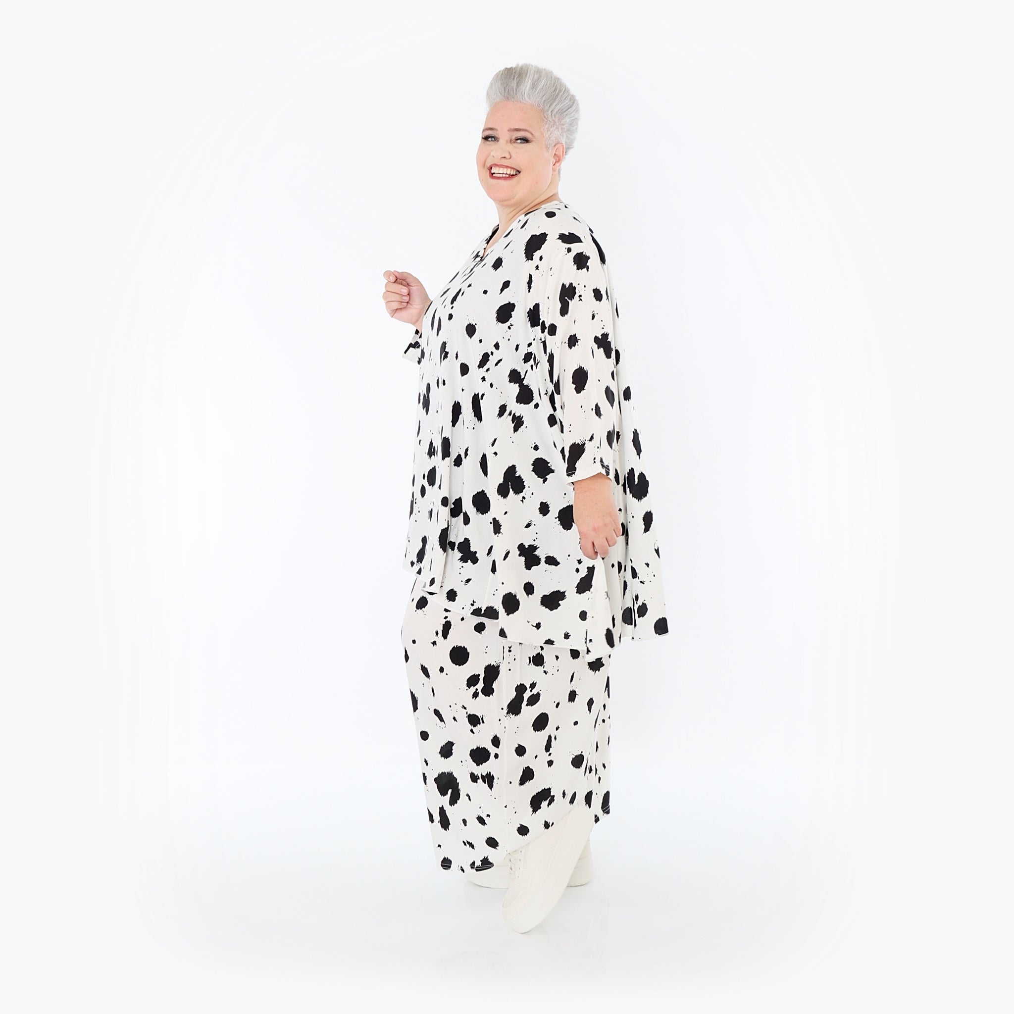 AKH Fashion · Shirt · Marina · 593 · Wit/Zwart