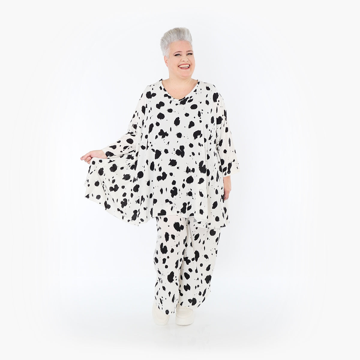 AKH Fashion · Shirt · Marina · 593 · Weiß/Schwarz