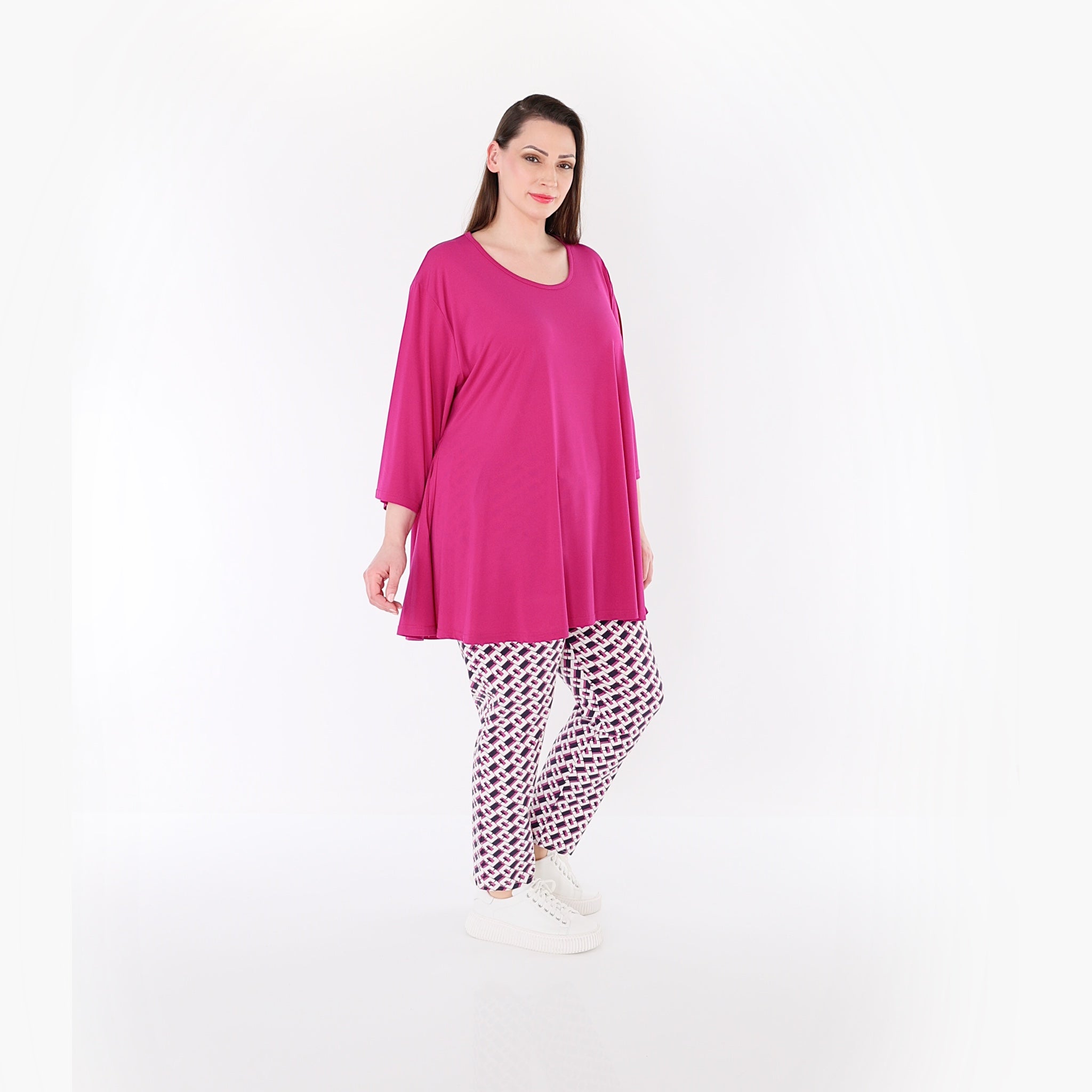 AKH Fashion Hose 7183 Sanya, Marine-Fuchsia-Weiß