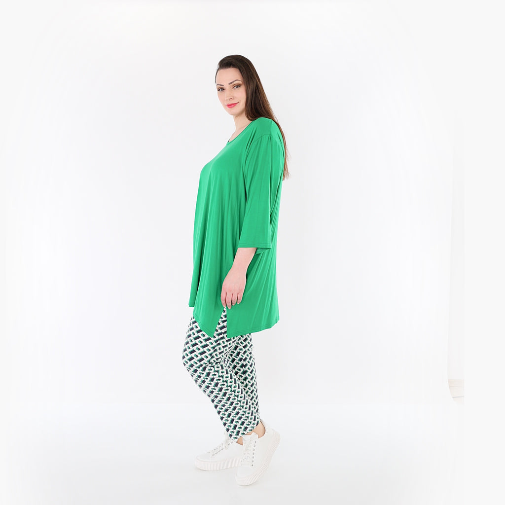 AKH Fashion 7183 Trousers, Navy-Green-White