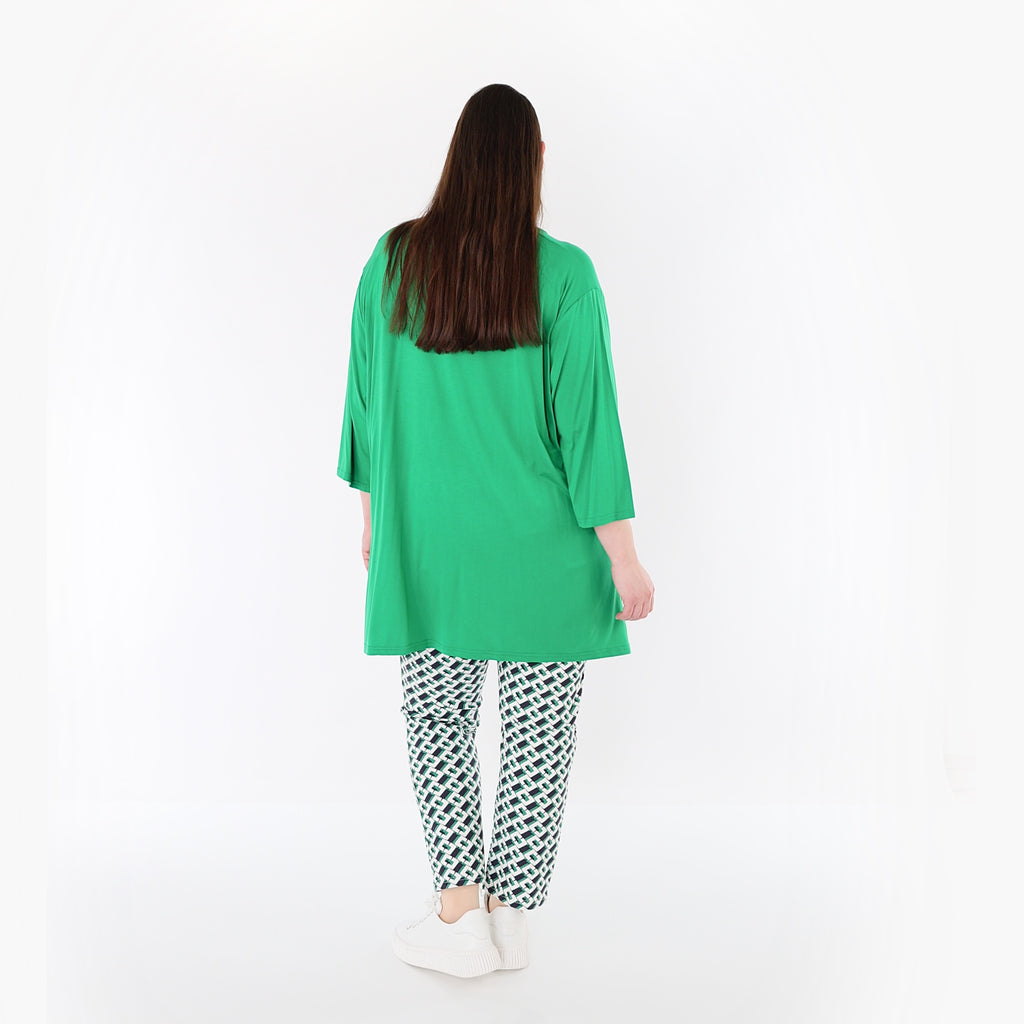 AKH Fashion 7183 Trousers, Navy-Green-White