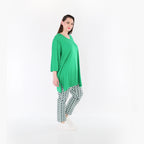 AKH Fashion 7183 Trousers, Navy-Green-White