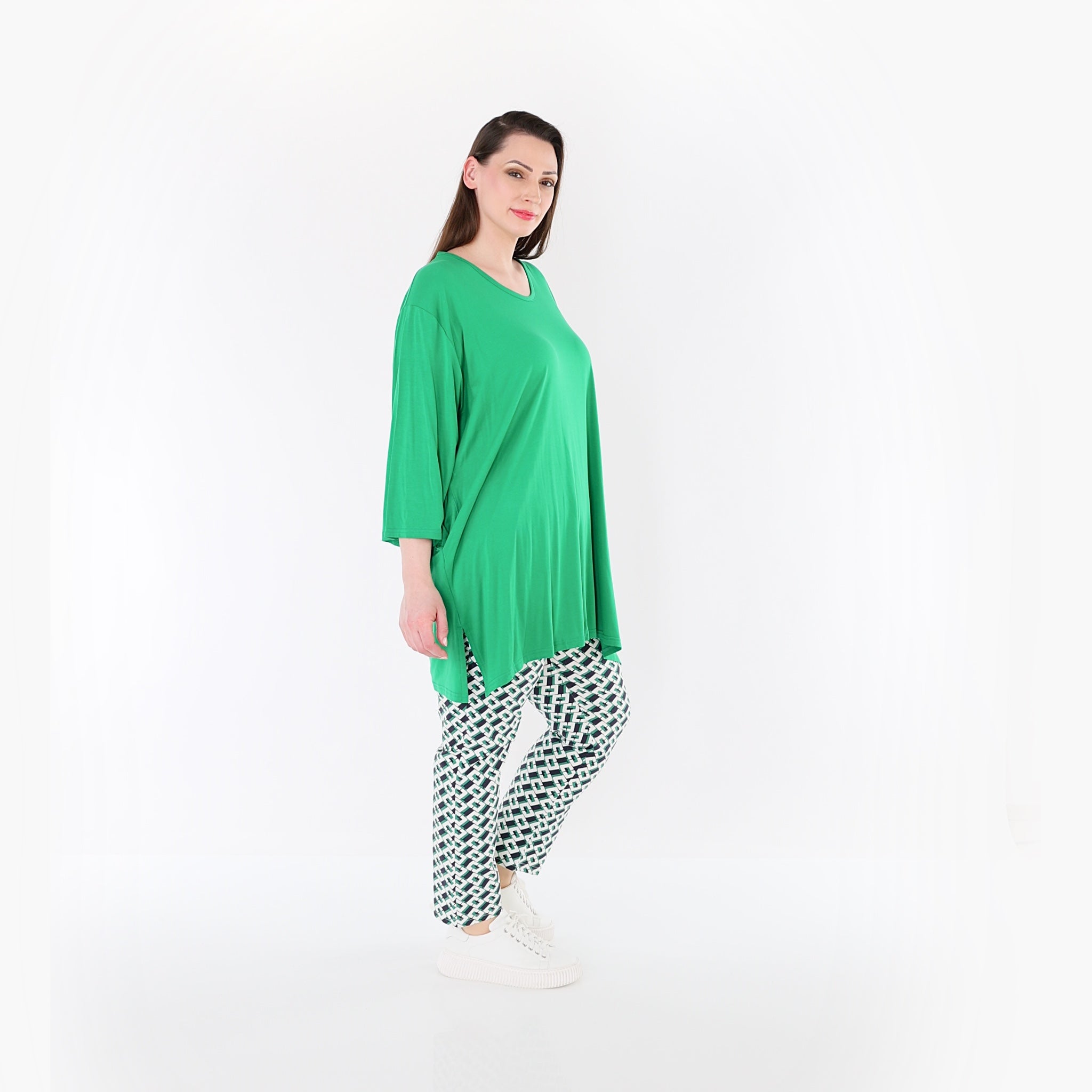 AKH Fashion Hose 7183 Sanya, Marine-Grün-Weiß