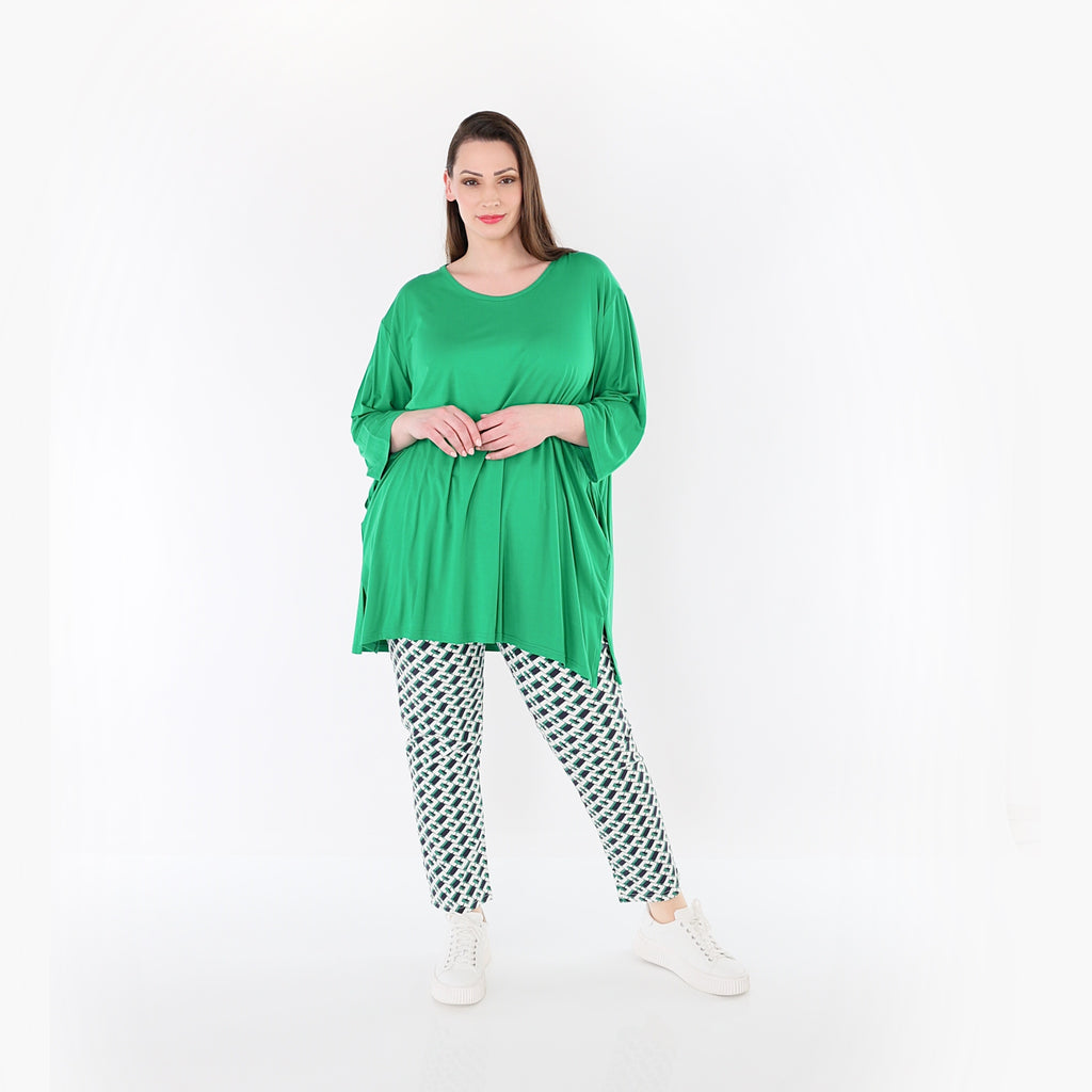 AKH Fashion 7183 Trousers, Navy-Green-White
