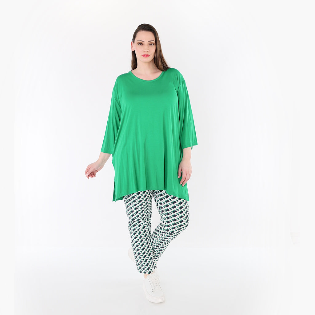 AKH Fashion 7183 Trousers, Navy-Green-White