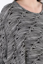 AKH Fashion 6911 Big Shirt, Black and White