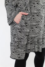 AKH Fashion 6911 Big Shirt, Black and White