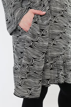 AKH Fashion 6911 Big Shirt, Black and White