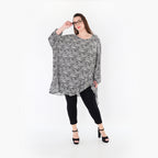 AKH Fashion 6911 Big Shirt, Black and White