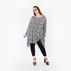 AKH Fashion 6911 Big Shirt, Black and White