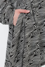 AKH Fashion 6917 Jacket, Black and White