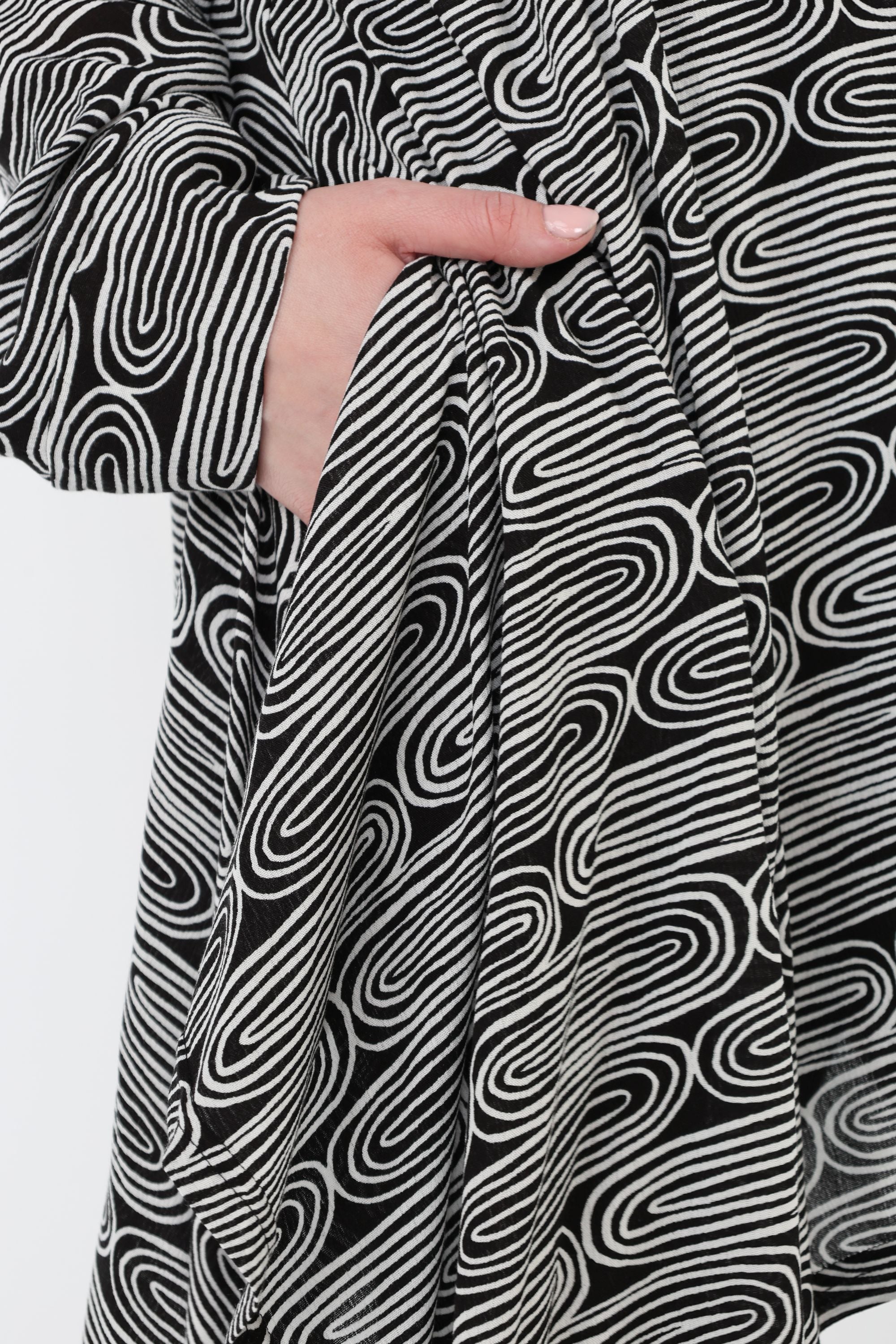 AKH Fashion 6917 Jacket, Black and White