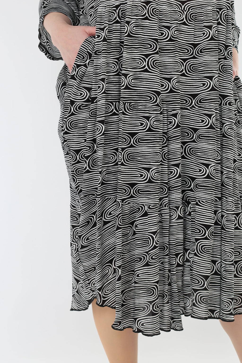 AKH Fashion 7065 Dress, Black and White