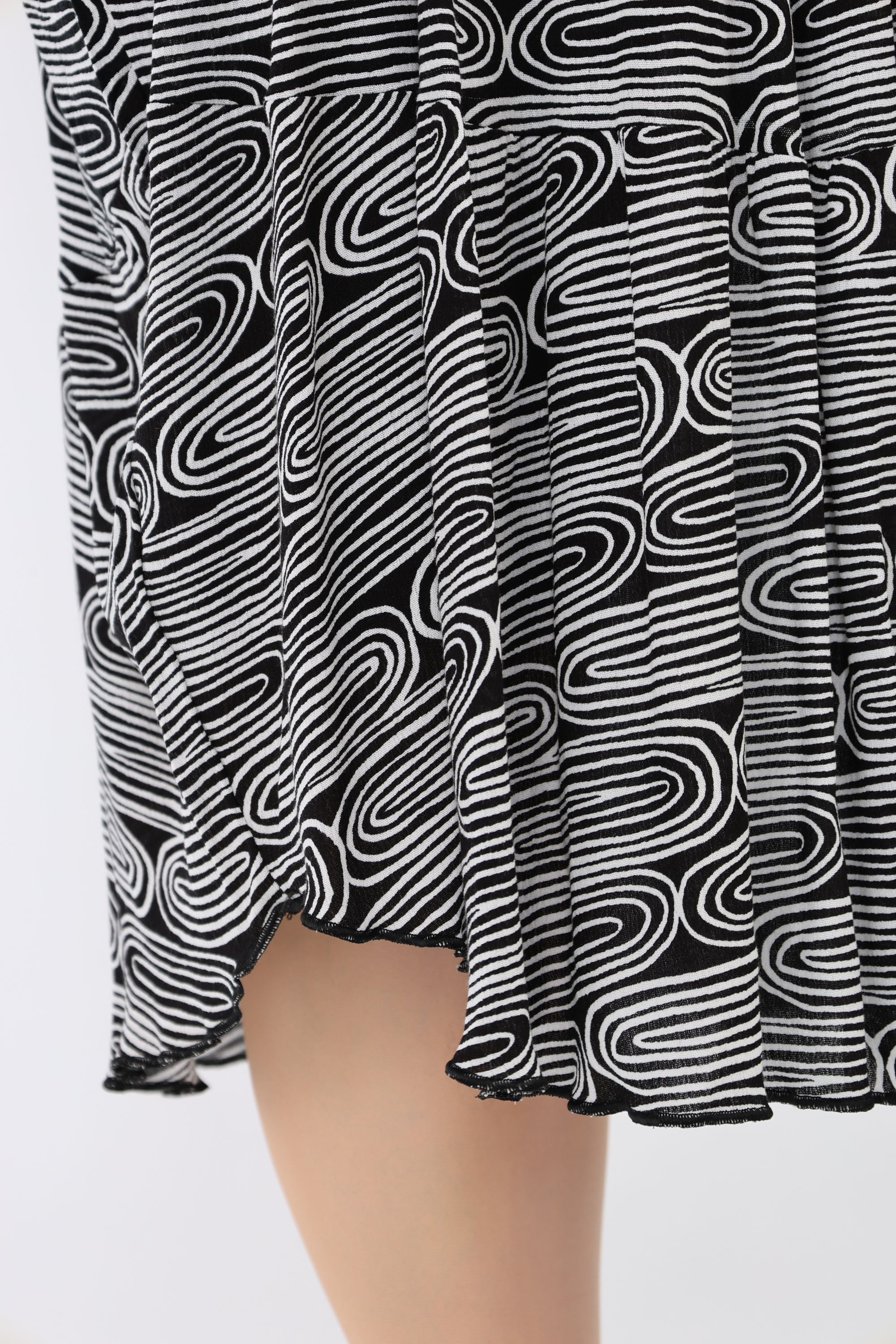 AKH Fashion 7065 Dress, Black and White