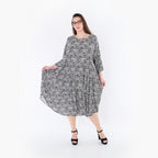 AKH Fashion 7065 Dress, Black and White