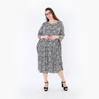 AKH Fashion 7065 Dress, Black and White
