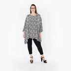 AKH Fashion 7069 Big Shirt, Black and White