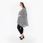 AKH Fashion 7069 Big Shirt, Black and White