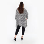 AKH Fashion 7069 Big Shirt, Black and White