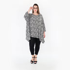 AKH Fashion 7069 Big Shirt, Black and White