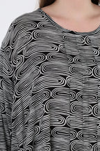 AKH Fashion 7069 Big Shirt, Black and White