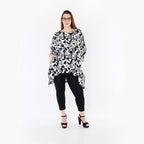 AKH Fashion 6809 Big Shirt, White-Black