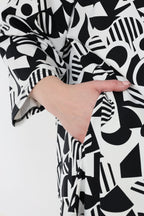 AKH Fashion 6809 Big Shirt, White-Black