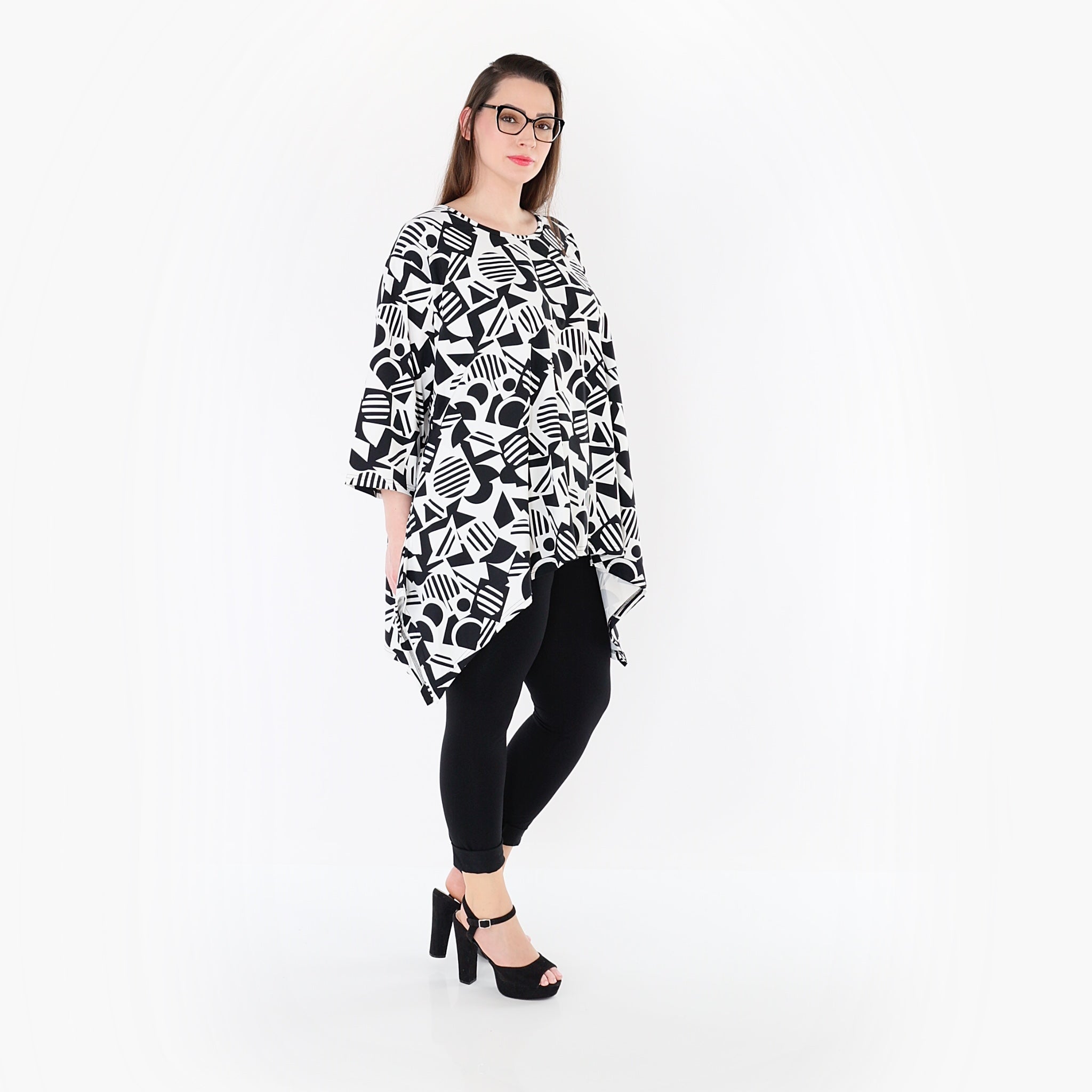 AKH Fashion Shirt 6809 Milan, Weiß-Schwarz