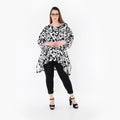 AKH Fashion 6809 Big Shirt, White-Black