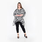 AKH Fashion 6809 Big Shirt, White-Black