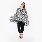 AKH Fashion 6809 Big Shirt, White-Black