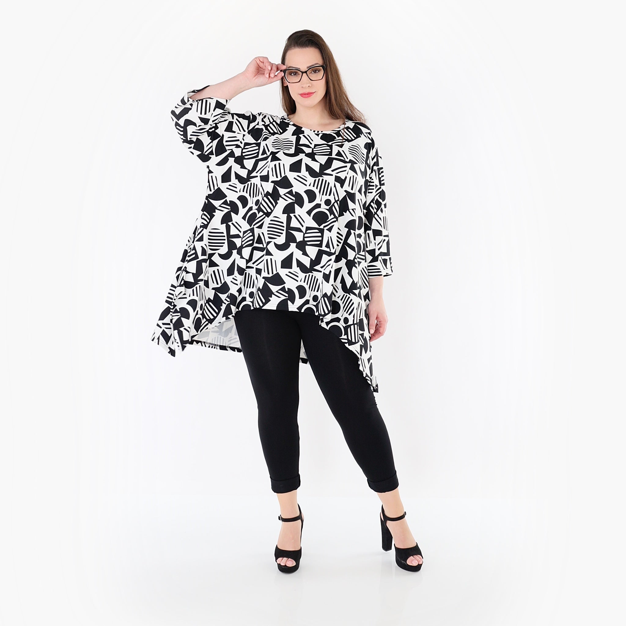 AKH Fashion Shirt 6809 Milan, Weiß-Schwarz