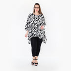 AKH Fashion 6809 Big Shirt, White-Black